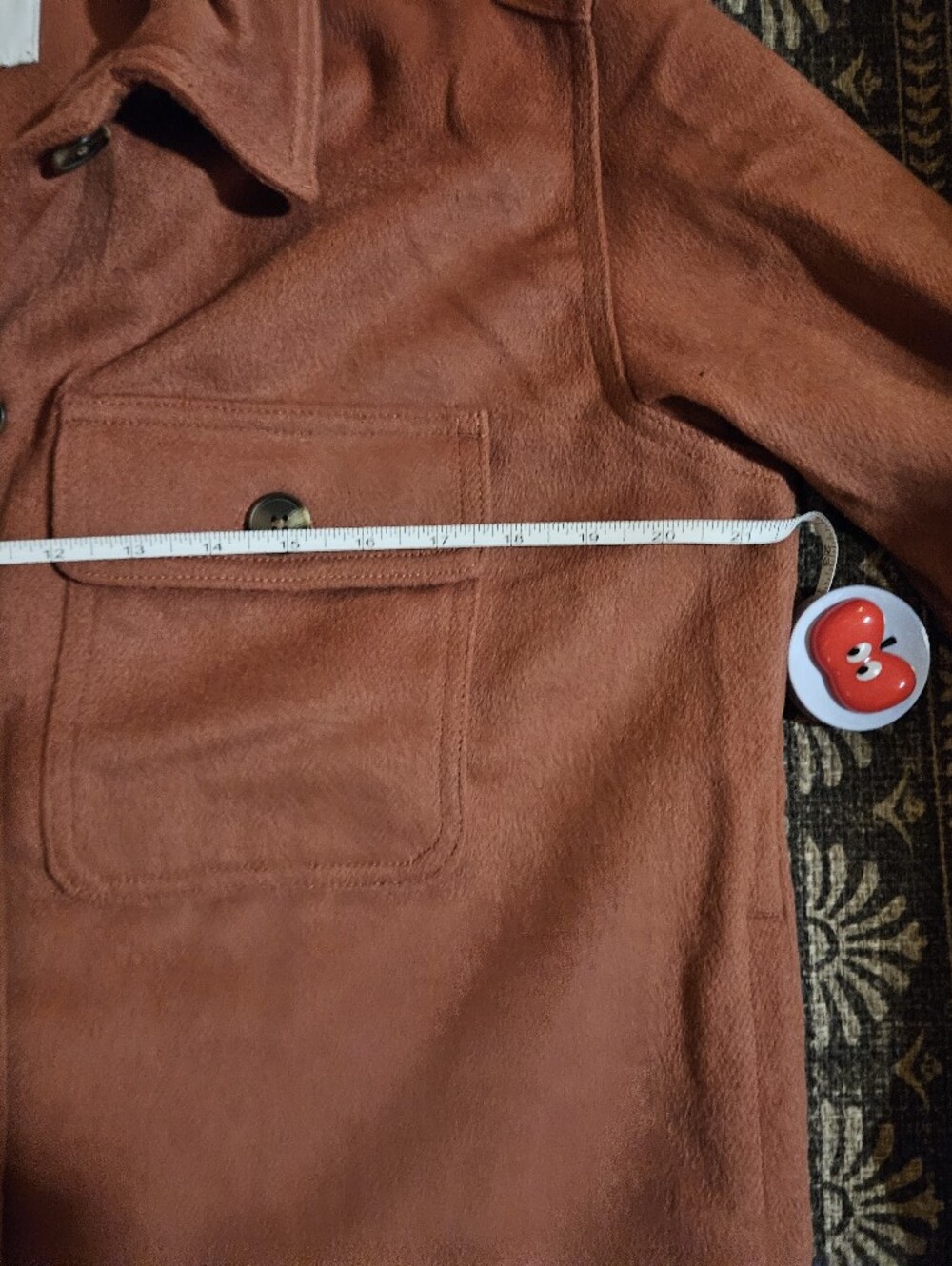 Old Navy Women's Rust-Red Button-Up Jacket - Picture 4 of 5